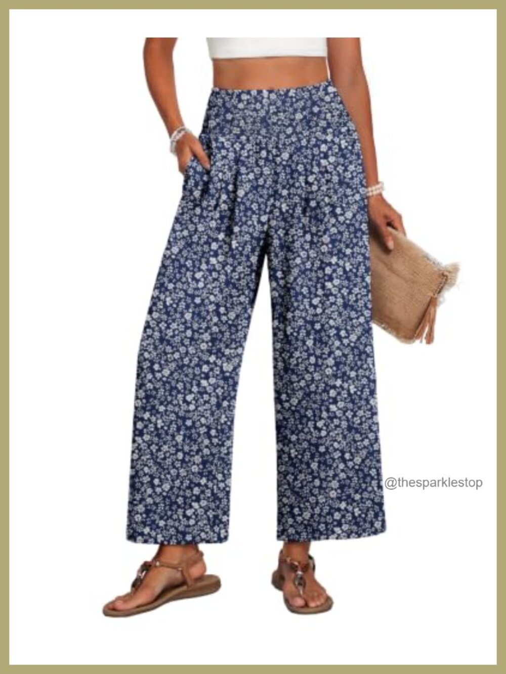 Lepunuo Wide Leg Palazzo Pants Pleated High Waist Trousers Pockets
